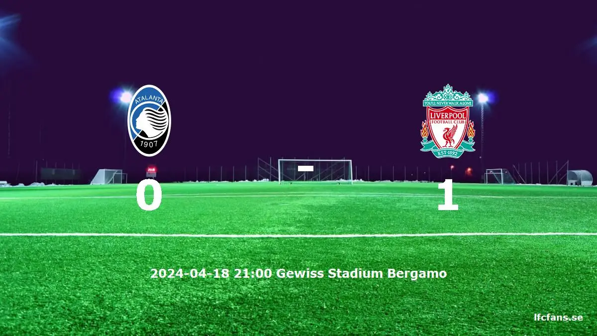 Atalanta mot Liverpool tidslinje och laguppställning