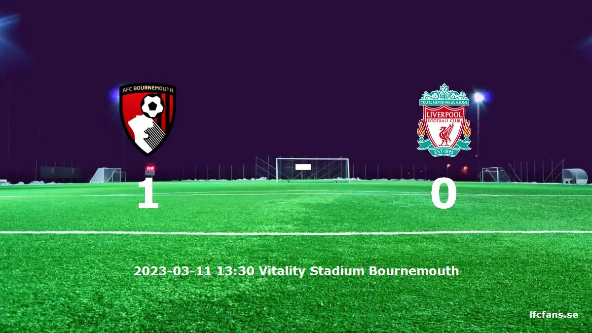 Bournemouth mot Liverpool tidslinje och laguppställning
