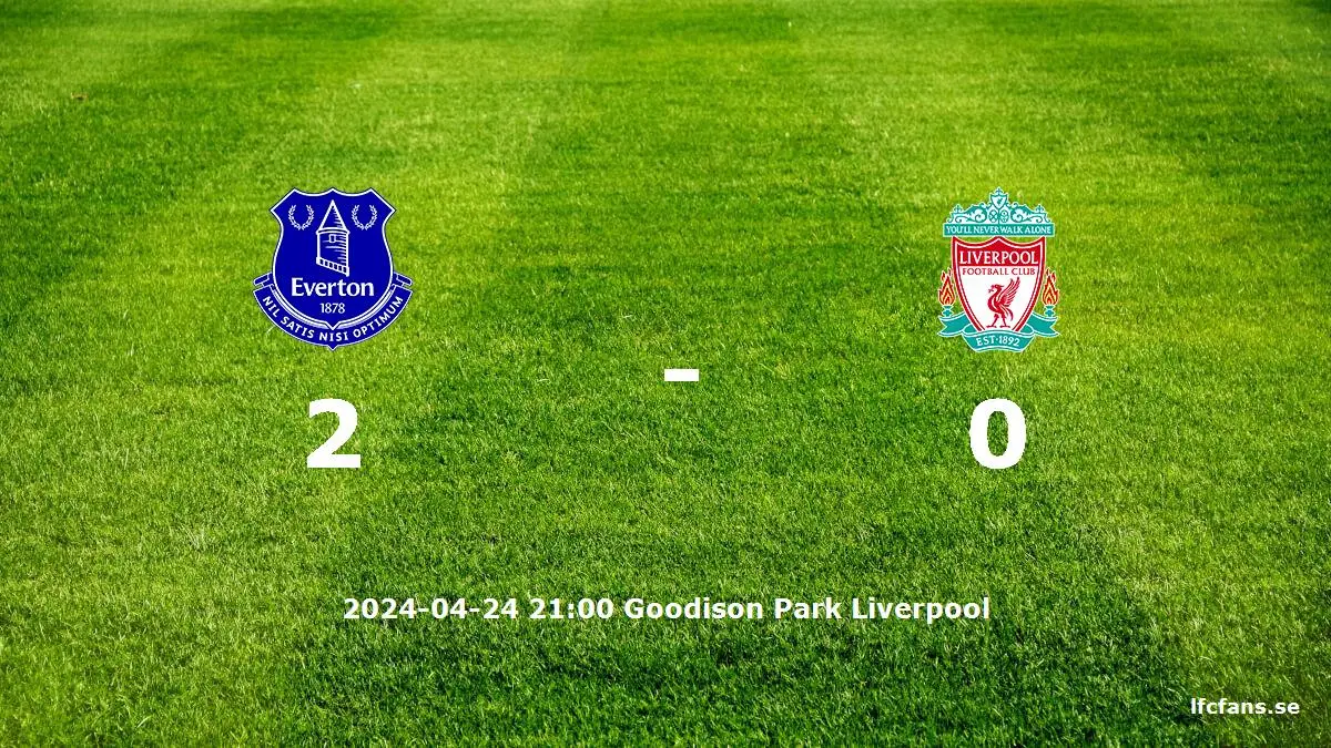 Everton mot Liverpool tidslinje och laguppställning