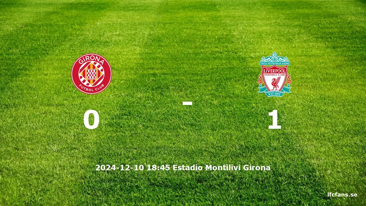 Girona FC mot Liverpool tidslinje och laguppställning