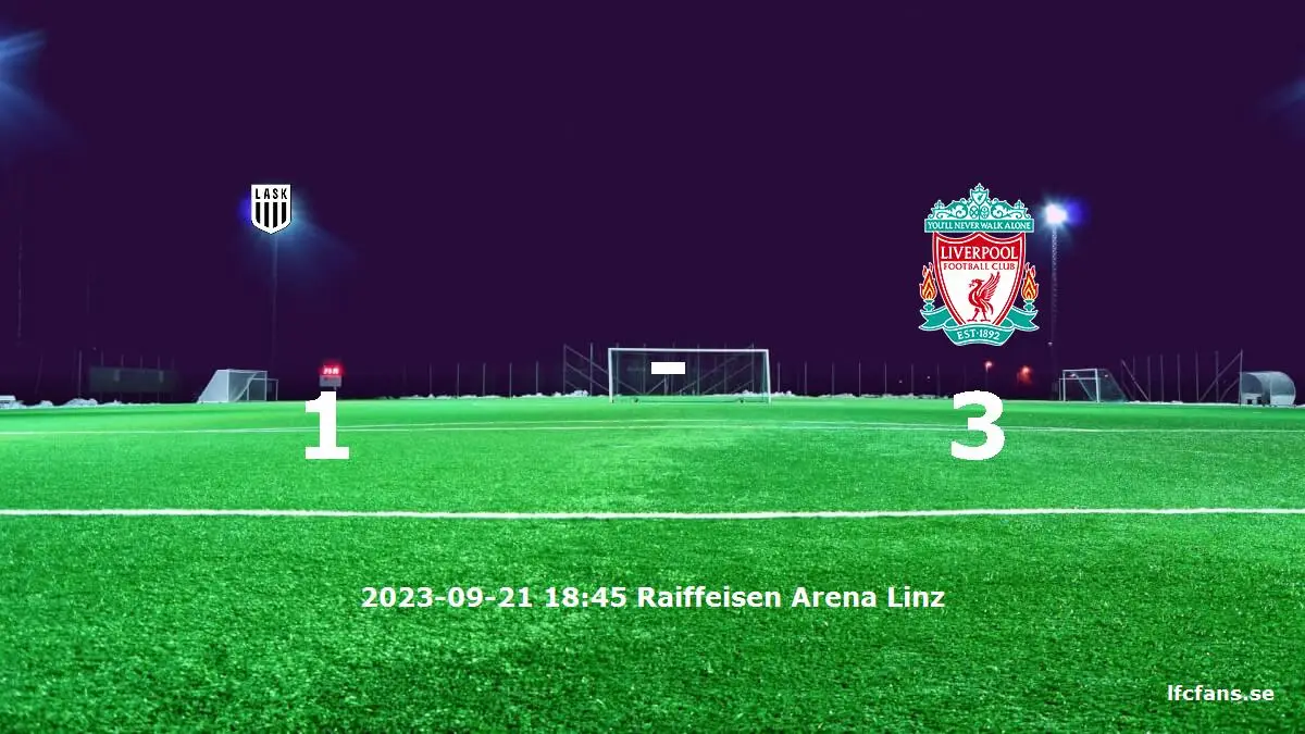 LASK mot Liverpool tidslinje och laguppställning