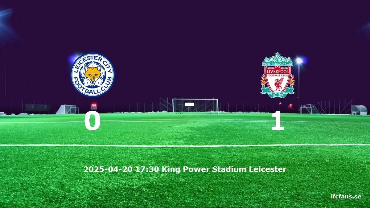 Leicester City mot Liverpool tidslinje och laguppställning