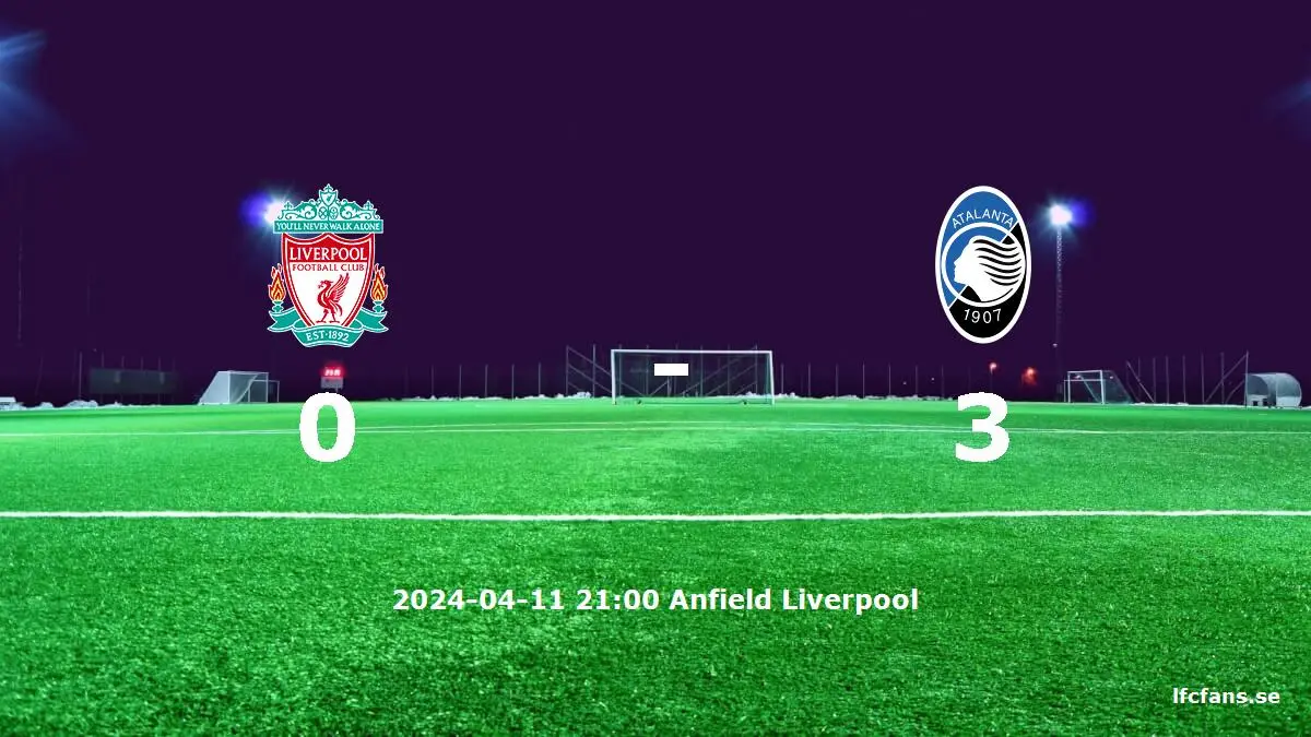 Liverpool mot Atalanta tidslinje och laguppställning