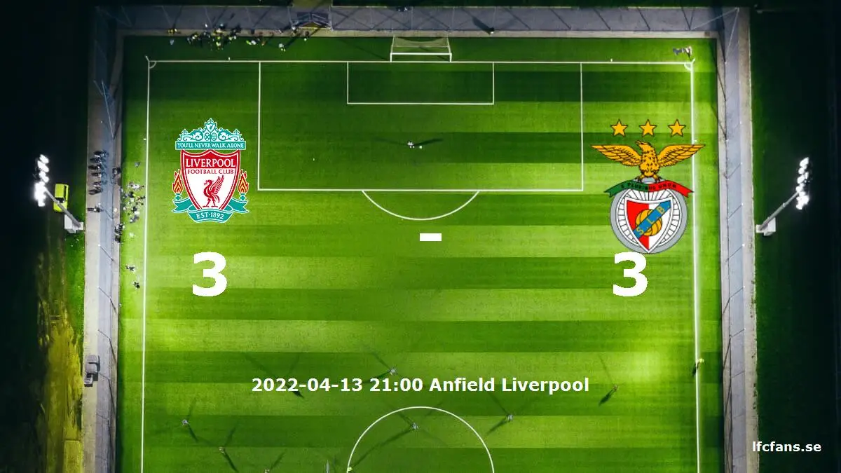 Liverpool mot Benfica tidslinje och laguppställning