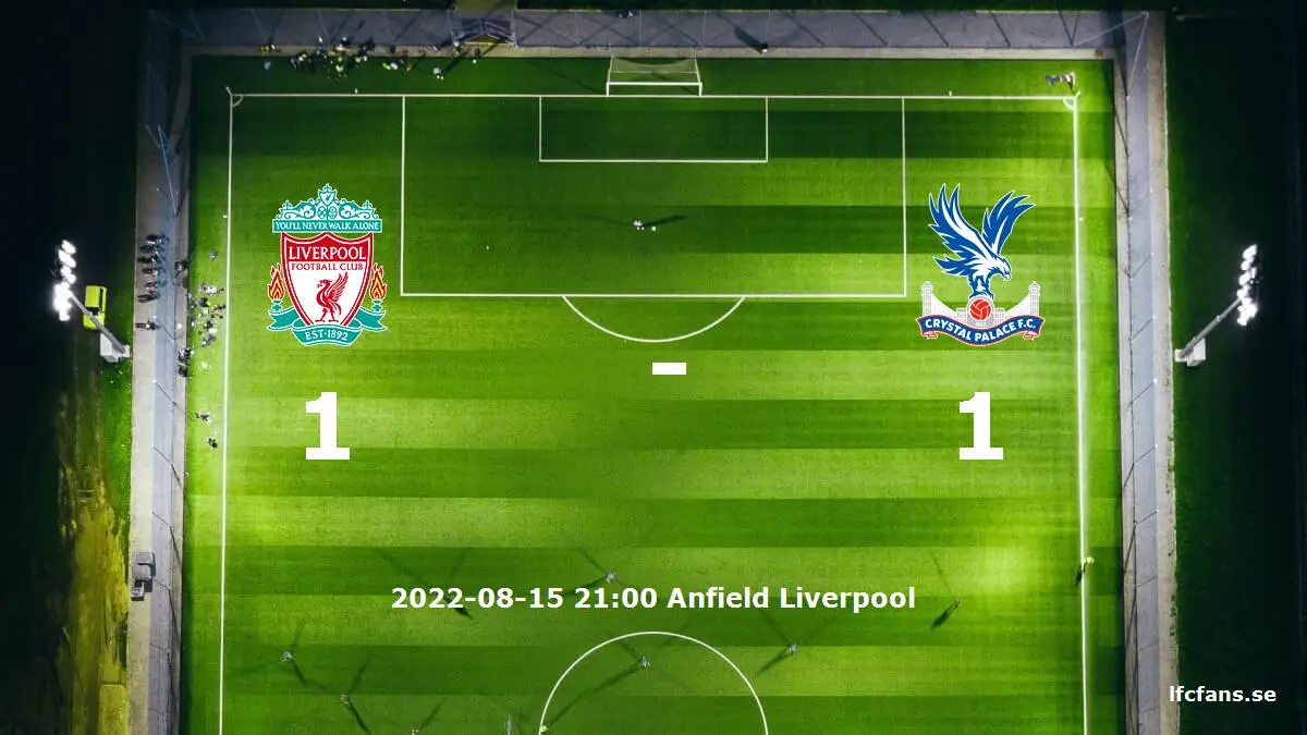 Liverpool mot Crystal Palace tidslinje och laguppställning