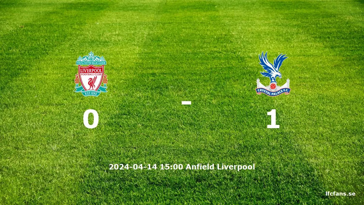 Liverpool mot Crystal Palace tidslinje och laguppställning