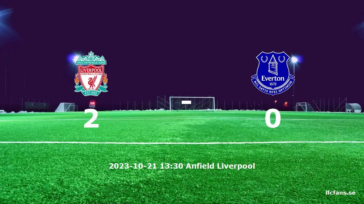 Liverpool mot Everton tidslinje och laguppställning