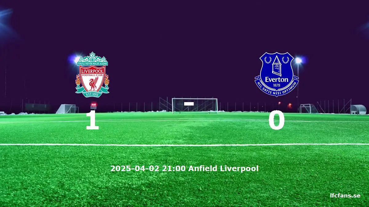 Liverpool mot Everton tidslinje och laguppställning