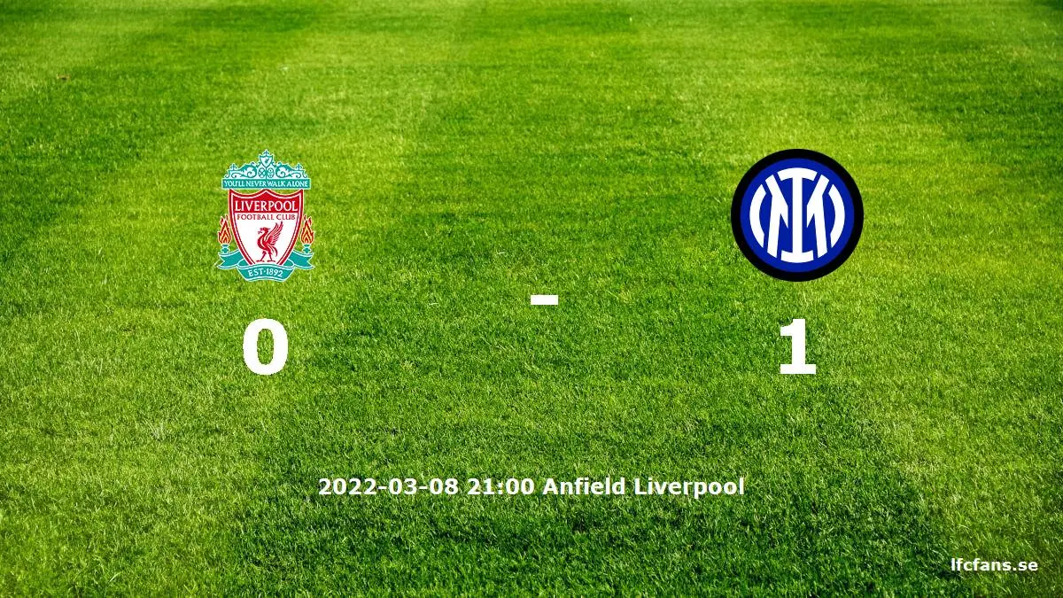 Liverpool mot Internazionale tidslinje och laguppställning