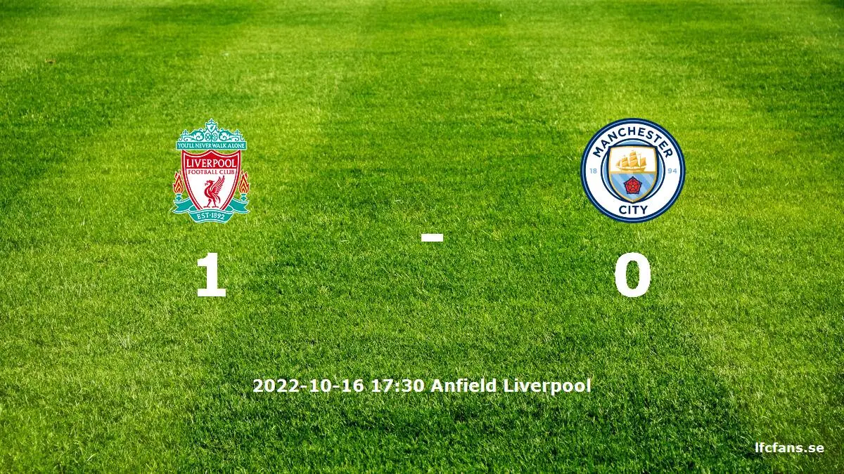 Liverpool mot Manchester City tidslinje och laguppställning