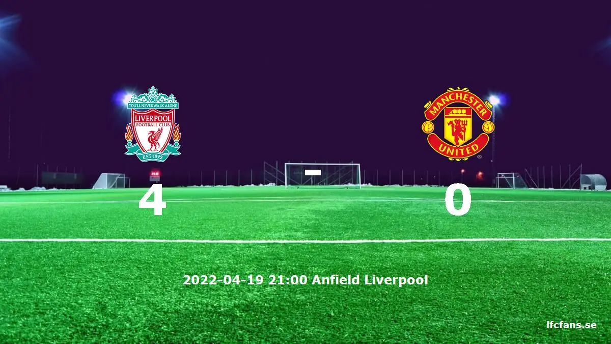 Liverpool mot Manchester United tidslinje och laguppställning