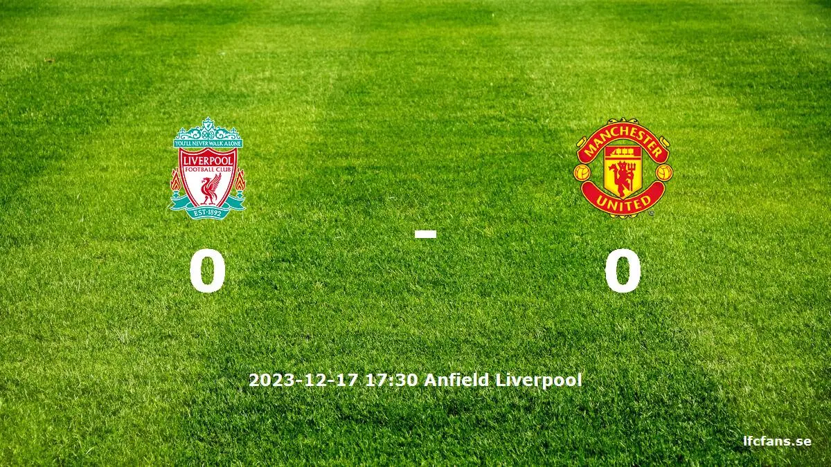 Liverpool mot Manchester United tidslinje och laguppställning