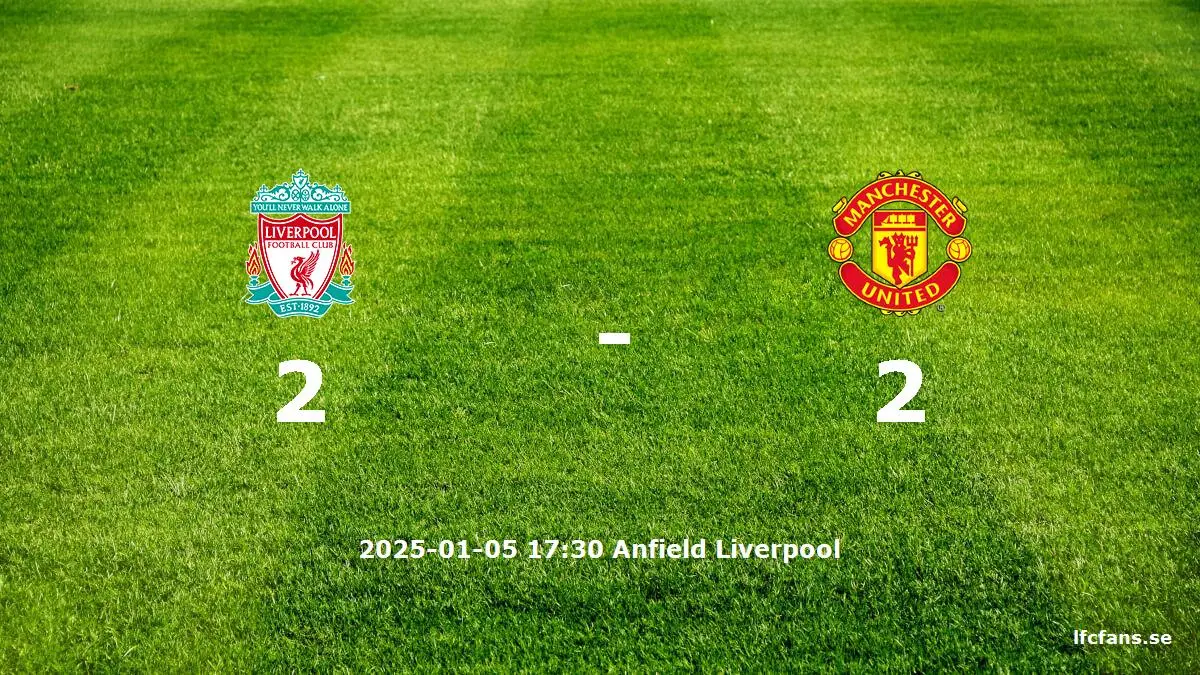 Liverpool mot Manchester United tidslinje och laguppställning