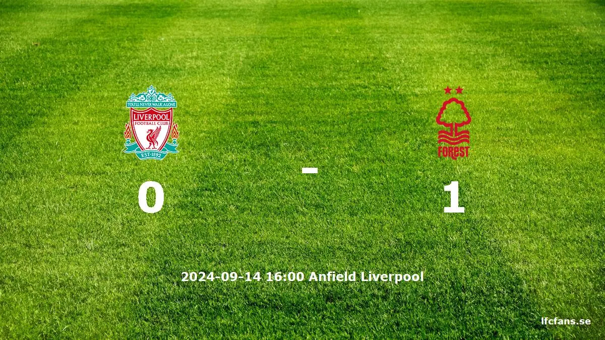 Liverpool mot Nottingham Forest tidslinje och laguppställning