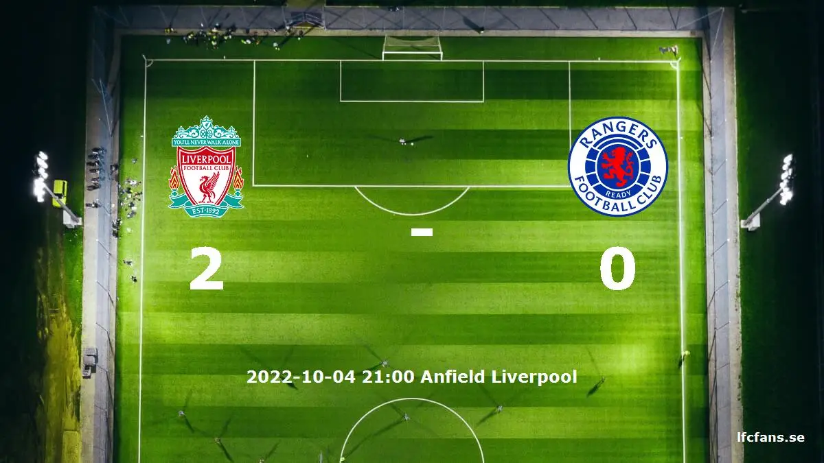 Liverpool mot Rangers tidslinje och laguppställning