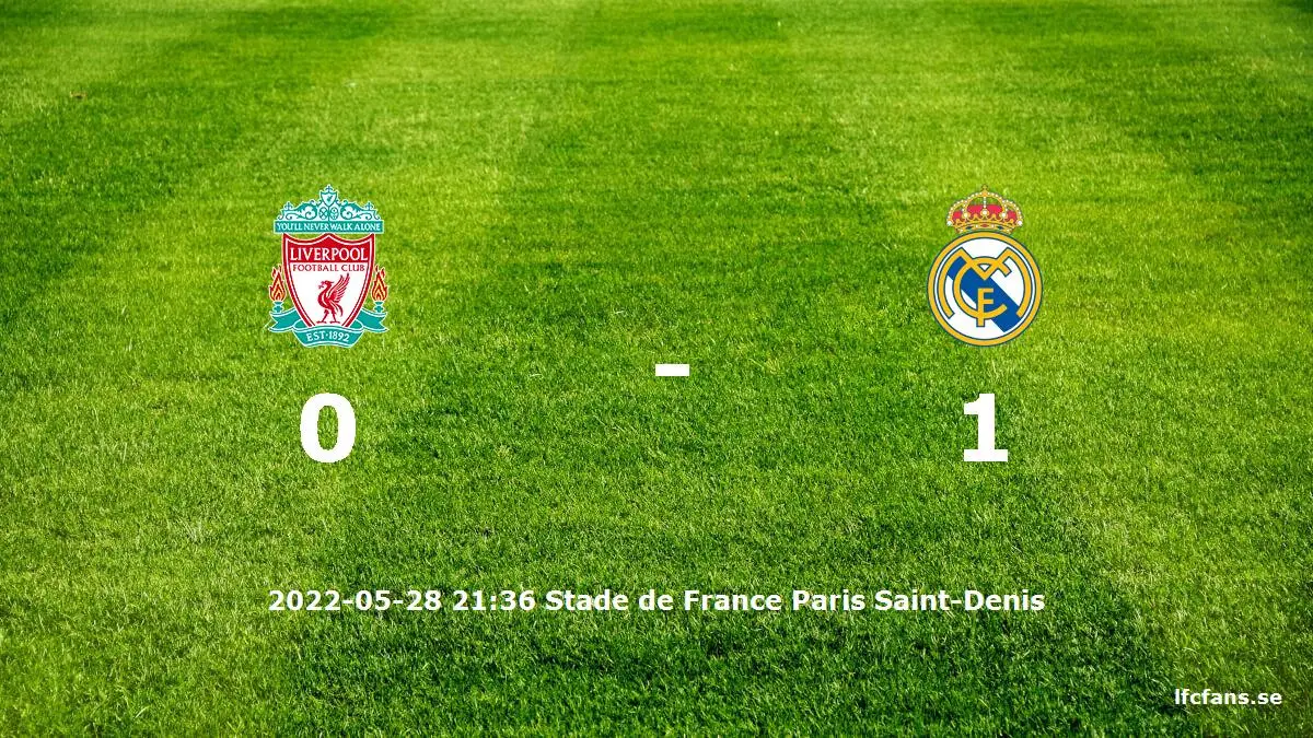 Liverpool mot Real Madrid tidslinje och laguppställning