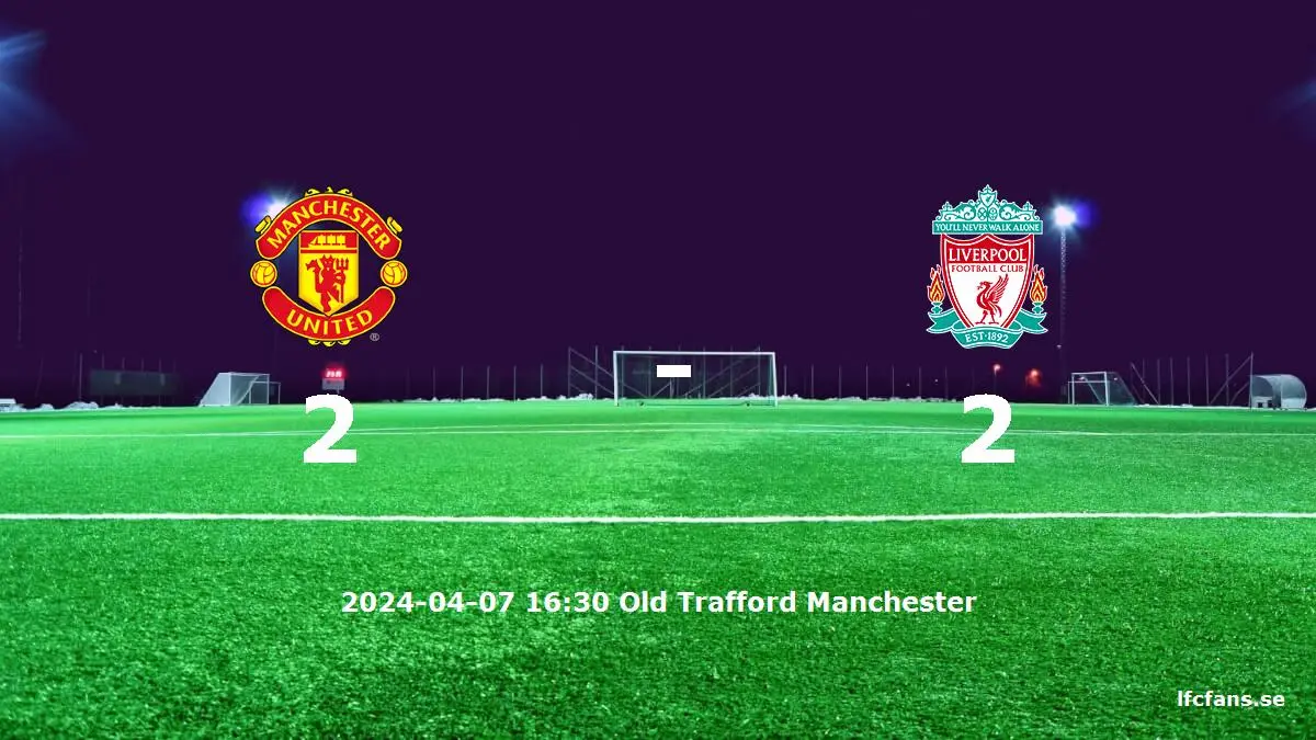 Manchester United mot Liverpool tidslinje och laguppställning