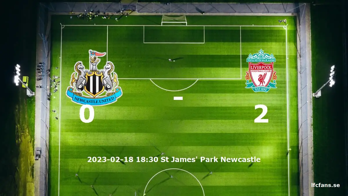 Newcastle United mot Liverpool tidslinje och laguppställning