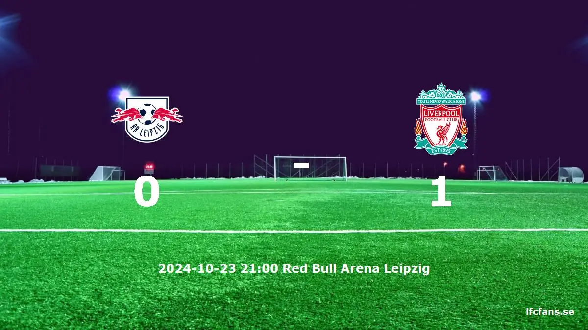 RB Leipzig mot Liverpool tidslinje och laguppställning