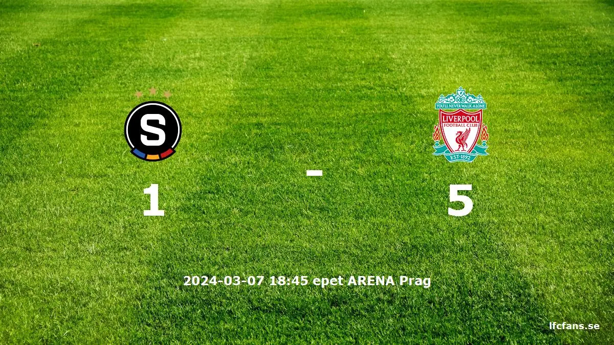 Sparta Prag mot Liverpool tidslinje och laguppställning