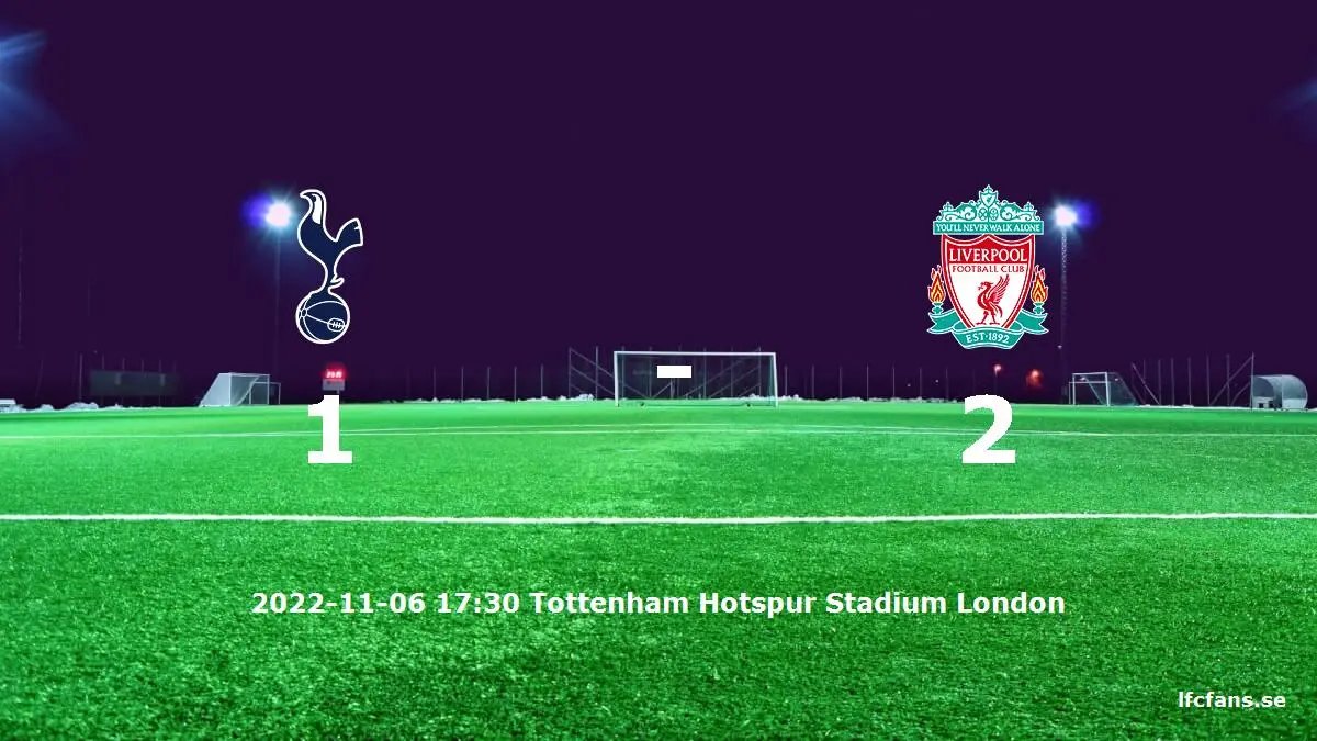Tottenham Hotspur mot Liverpool tidslinje och laguppställning