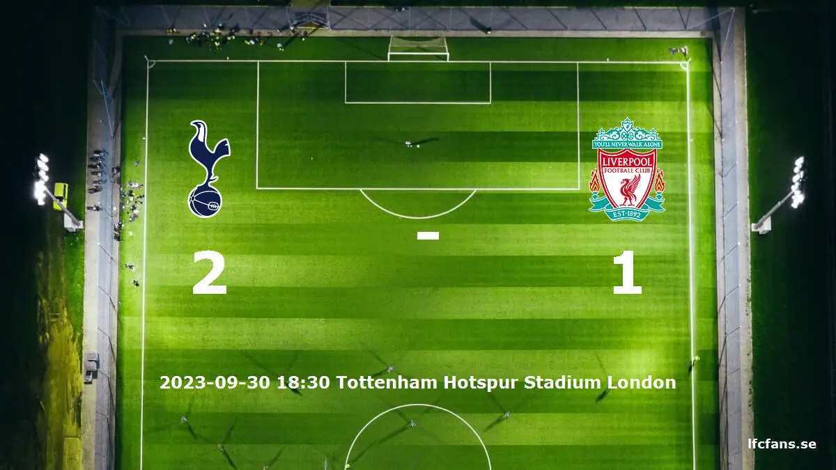 Tottenham Hotspur mot Liverpool tidslinje och laguppställning